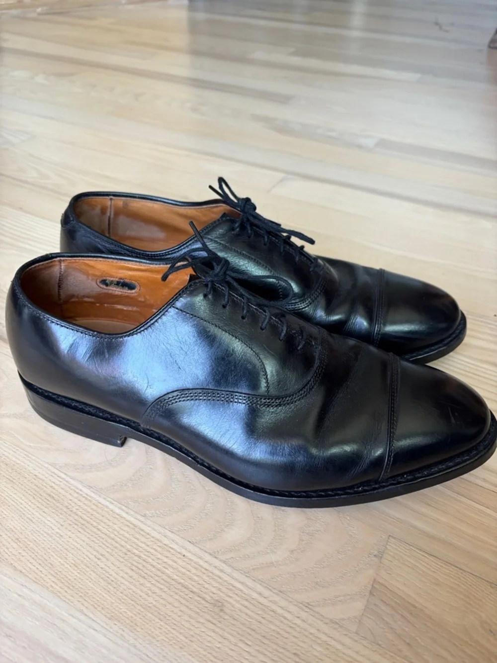 Allen Edmonds Park Avenue Black Cap-Toe Oxford Shoes